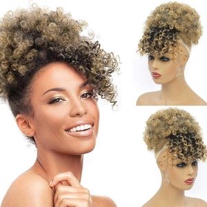 Afro high puff | Hair bun | Ponytail with Bangs | NWT